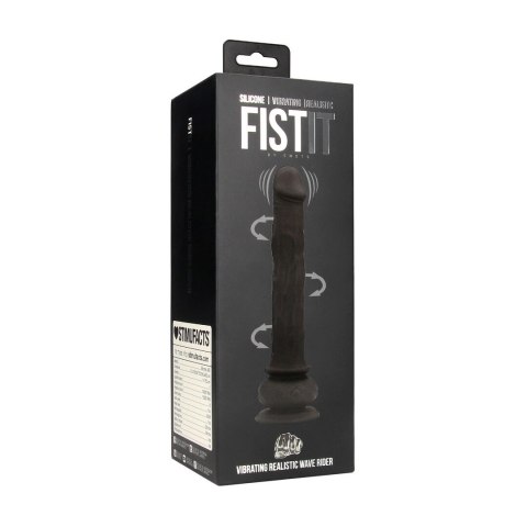 Vibrating Realistic Wave Rider Black - silikonowy model z wibracją, czarny