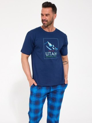 PIŻAMA MĘSKA 462/333 UTAH 2 KR XXL granatowy