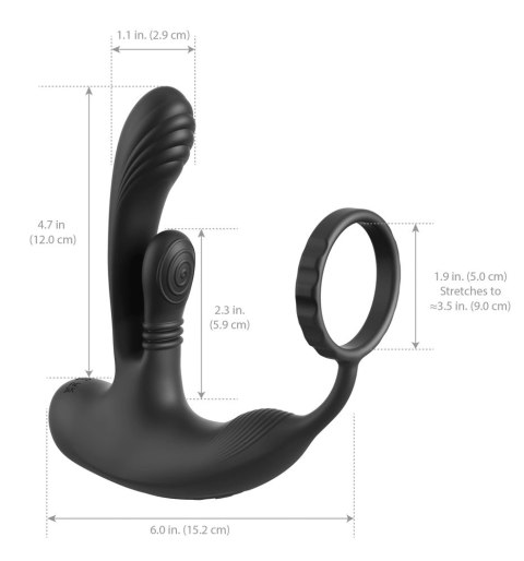 AFE Ass-Gasm IntiMotion Black - wielofunkcyjna maszyna intymna z pilotem