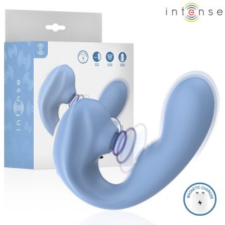 INTENSE GINA wielofunkcyjny stymulator 3w1 niebieski 140x95mm