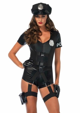 Leg Avenue Flirty Five-0 Cop Romper kostium damski 3-częściowy S