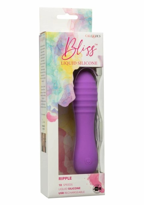 CalExotics Bliss Ripple masażer silikonowy 10 trybow IPX7 USB czarny