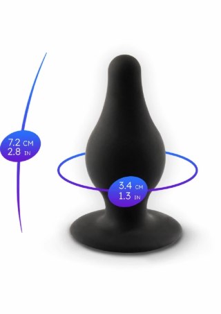 Silex-D Plug Model 2 Small czarny - silikonowy, termoaktywny, hypoalergiczny