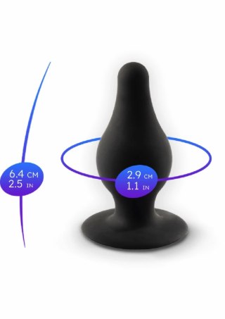Silex-D Plug Model 2 Xsmall czarny - silikonowy, termoaktywny, wodoodporny