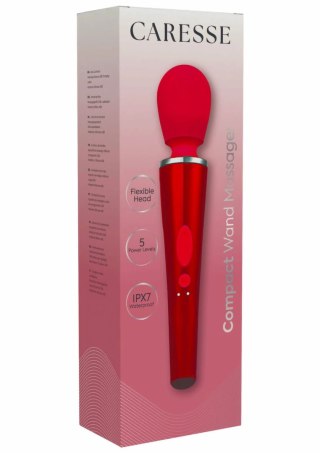 CARESSE Compact Wand Massager 25 cm silikonowy IPX7 5 trybow