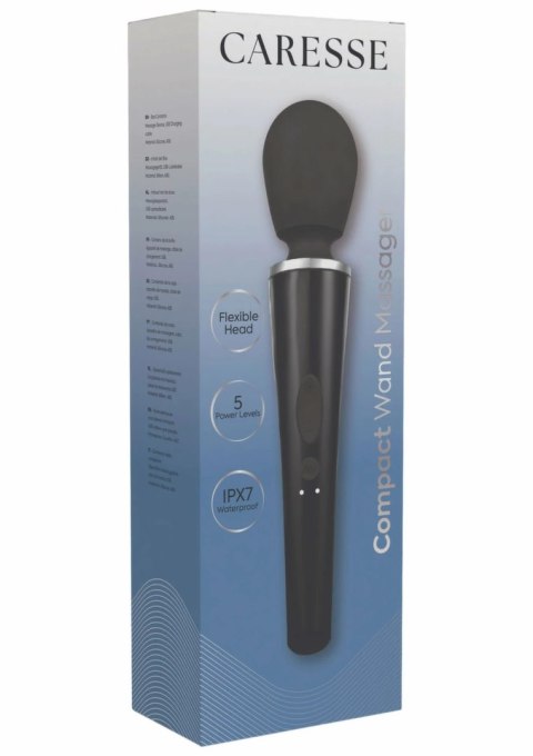 CARESSE Compact Wand Massager 25 cm silikonowy wodoodporny IPX7