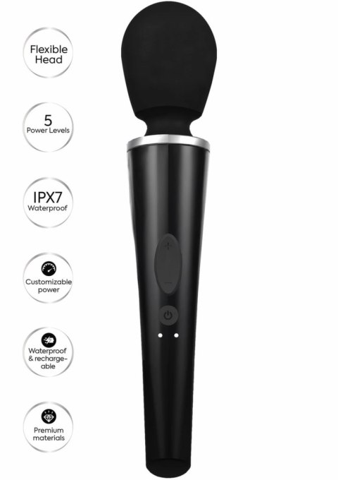 CARESSE Compact Wand Massager 25 cm silikonowy wodoodporny IPX7