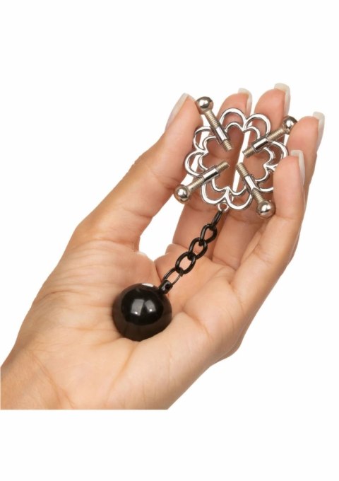 CalExotics 4-Point Weighted Nipple Press - regulowany system z obciążeniem