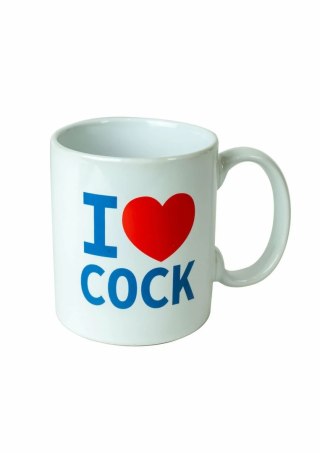 I Love Cock Mug kubek ceramiczny z napisem 330 ml biały