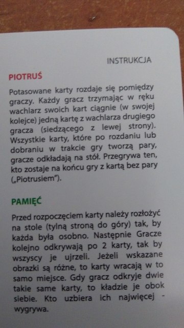 Karty piotruś ZWIERZAKI