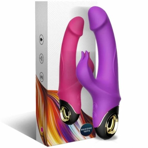 ARMONY Meteor Dildo Wibrator Krolik Fioletowy silikonowy 227mm