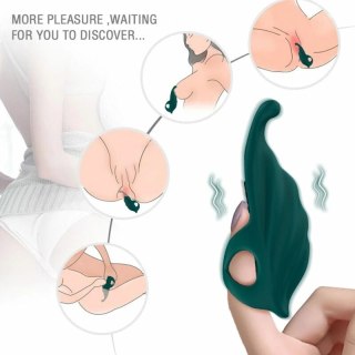 ARMONY Stymulator i wibrator palcowy zielony, 9 trybow, USB, 147mm