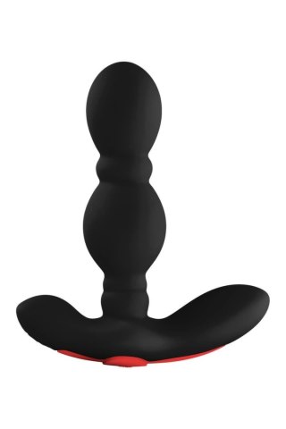 FORTO Vibrating Anal Plug Black - silikonowy, 20 trybow, kompaktowy