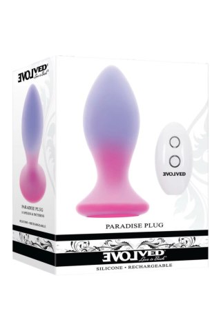 EVOLVED Paradise Plug silikonowy z pilotem, 10 trybow, USB, transparentny