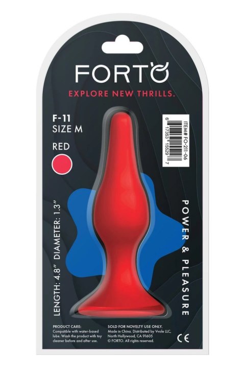 FORTO F-11 LUNGO Medium Red silikonowy model z przyssawką