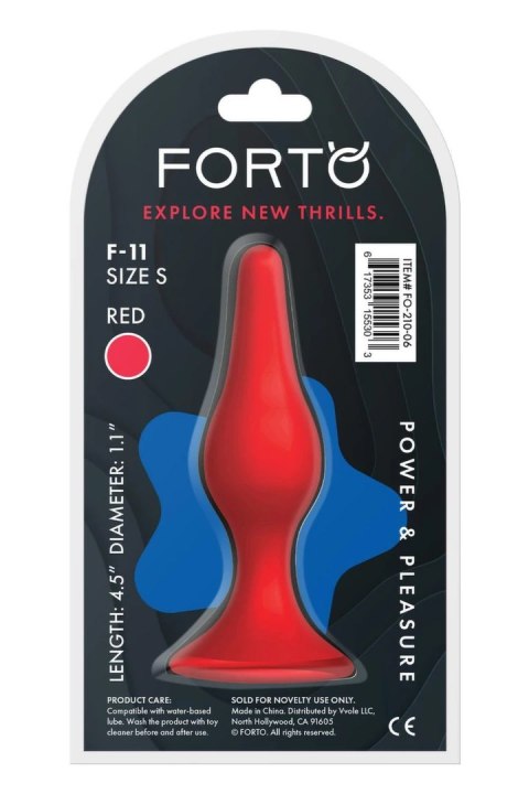 FORTO F-11 LUNGO Small Red silikonowy model z przyssawką
