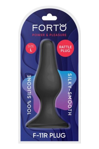FORTO F-11R RATTLER LUNGO Large Black silikonowy model z przyssawką