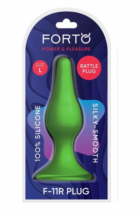 FORTO F-11R RATTLER LUNGO Large Zielony silikonowy model z kulką