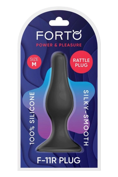 FORTO F-11R RATTLER LUNGO Medium Czarny silikonowy z kulką