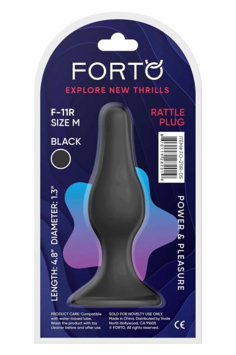FORTO F-11R RATTLER LUNGO Medium Czarny silikonowy z kulką