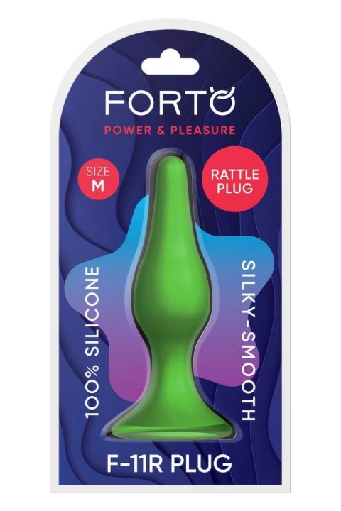 FORTO F-11R RATTLER LUNGO Medium Green silikonowy z kulką, przyssawka