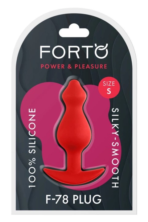 FORTO F-78 POINTEE PLUG SMALL RED silikonowy korek anatomiczny czerwony
