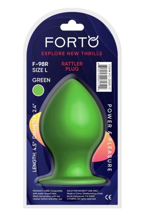 FORTO F-98R Rattler Cone Large Green silikonowy stożek z kulką XL
