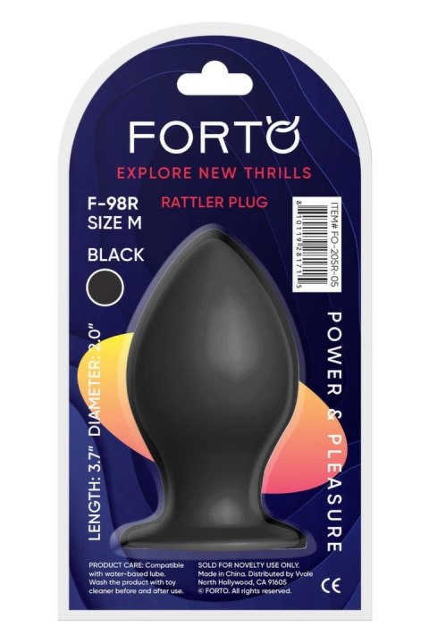 FORTO F-98R Rattler Cone Medium Black silikonowy stożek z kulką