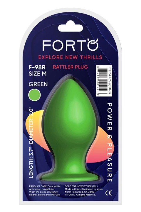 FORTO F-98R Rattler Cone Medium Zielony silikonowy stożek z kulką