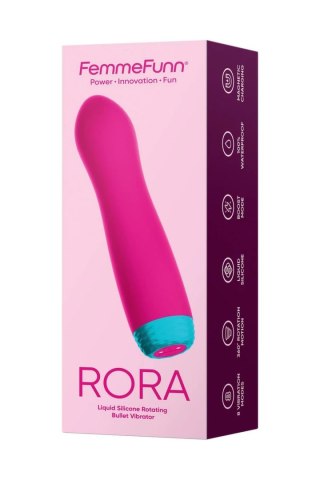 FemmeFunn Rora Pink - obrotowy wibrator kulkowy, silikon, wodoodporny
