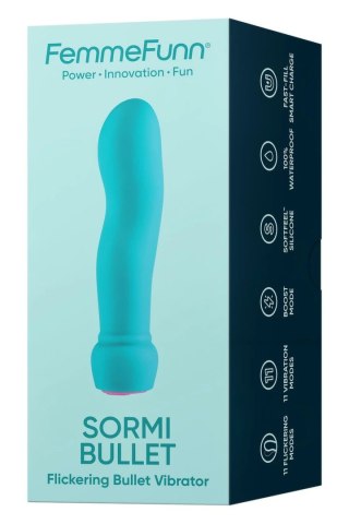 FemmeFunn Sormi Bullet Turquoise - kompaktowy model z 11 trybami pracy