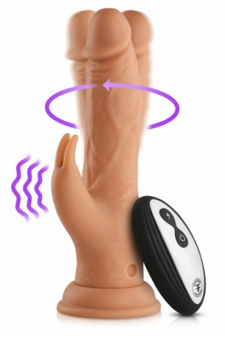 FemmeFunn Wireless Turbo Rabbit Nude - silikonowy model z rotacją i wibracjami