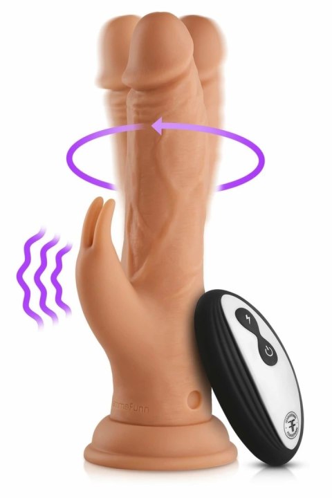 FemmeFunn Wireless Turbo Rabbit Nude - silikonowy model z rotacją i wibracjami