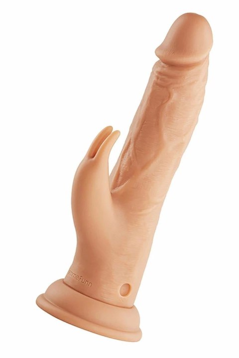 FemmeFunn Wireless Turbo Rabbit Nude - silikonowy model z rotacją i wibracjami