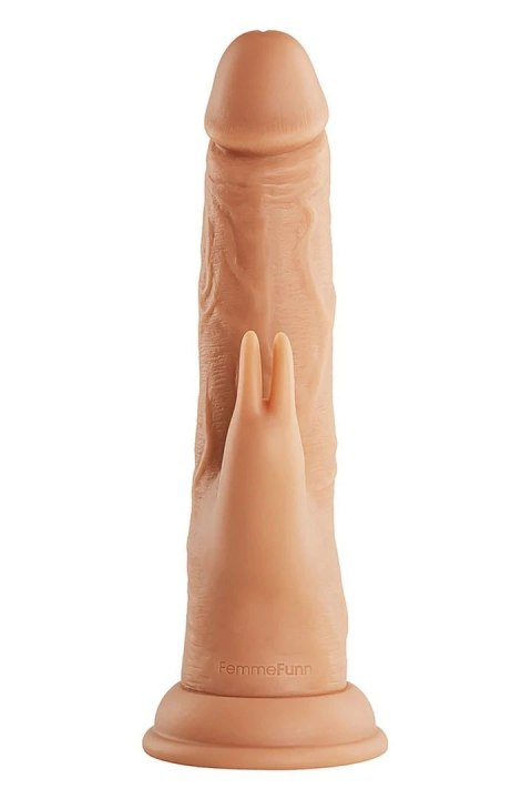 FemmeFunn Wireless Turbo Rabbit Nude - silikonowy model z rotacją i wibracjami