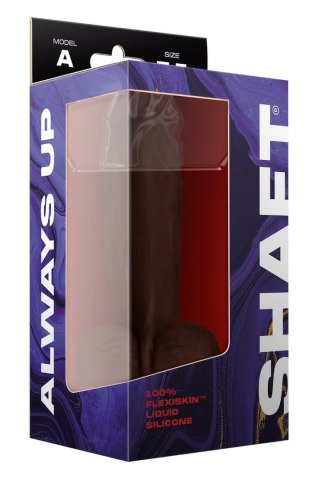 SHAFT Model A 7.5" Liquid Silicone - anatomiczny, mahoniowy, przyssawka