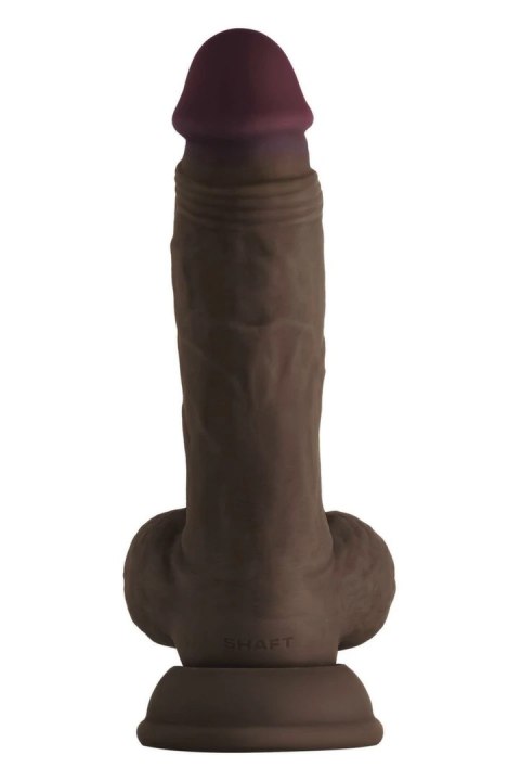 SHAFT Model A 7.5" Liquid Silicone - anatomiczny, mahoniowy, przyssawka