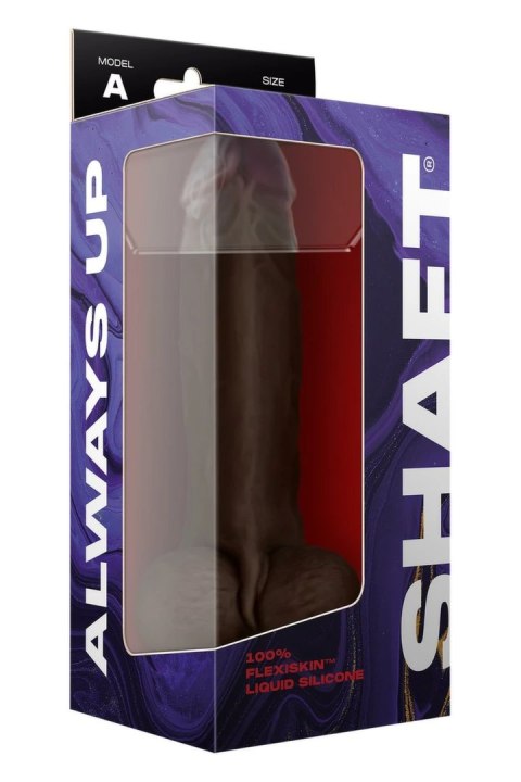SHAFT Model A 9.5" Liquid Silicone - anatomiczny, mahoniowy, przyssawka