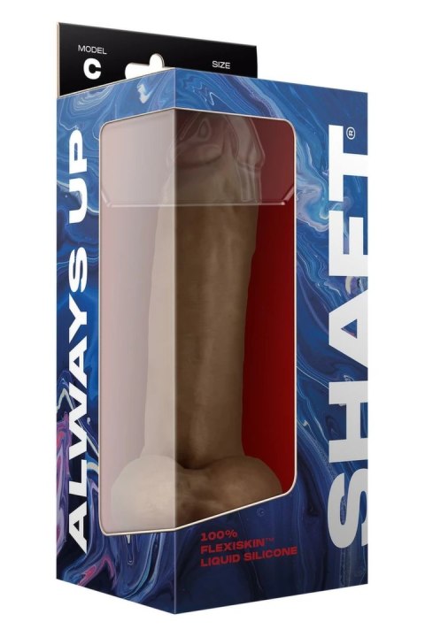 SHAFT Model C 24,1 cm Liquid Silicone - anatomiczny, dwuwarstwowy, Oak