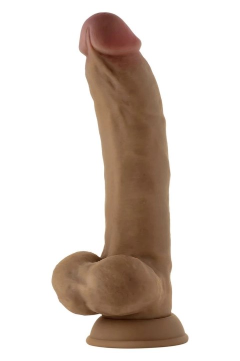 SHAFT Model C 24,1 cm Liquid Silicone - anatomiczny, dwuwarstwowy, Oak