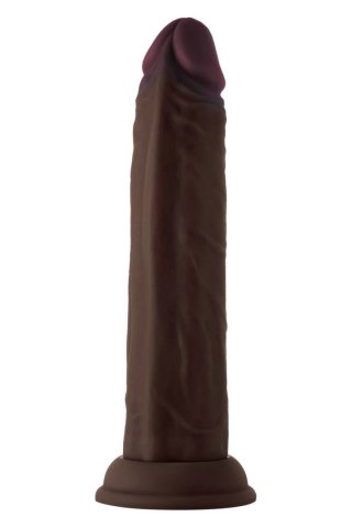 SHAFT Model J 8.5" Liquid Silicone Mahogany - anatomiczny, dwuwarstwowy