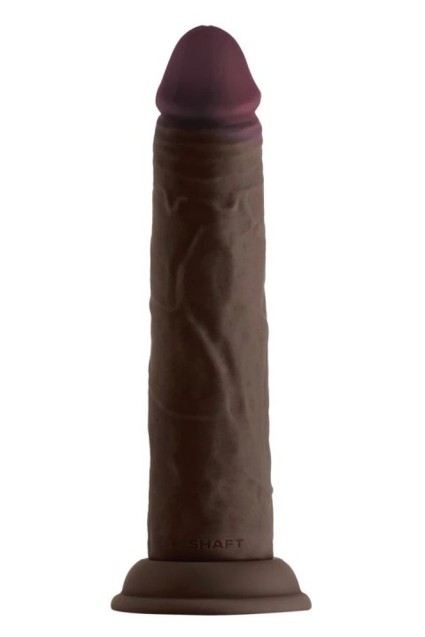 SHAFT Model J 8.5" Liquid Silicone Mahogany - anatomiczny, dwuwarstwowy