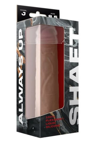 SHAFT Model J 8.5" Liquid Silicone - anatomiczny, dwuwarstwowy, Pine