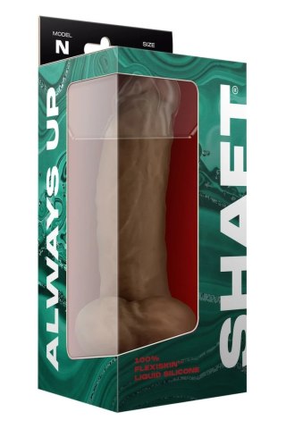 SHAFT Model N 24,1 cm Liquid Silicone, anatomiczny, przyssawka, Oak