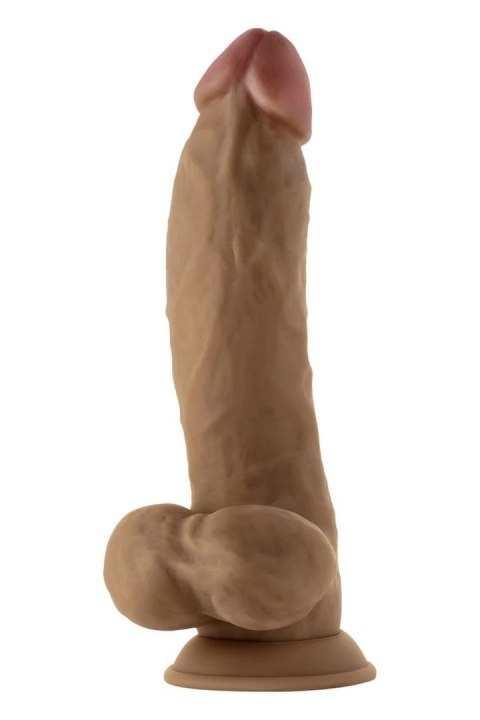 SHAFT Model N 24,1 cm Liquid Silicone, anatomiczny, przyssawka, Oak
