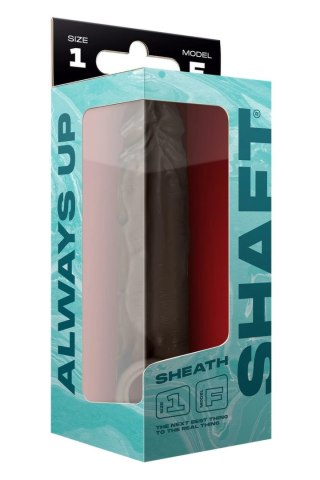 SHAFT Sheath Model F Size 1 19,8 cm Liquid Silicone Mahogany