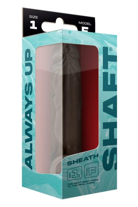 SHAFT Sheath Model F Size 1 19,8 cm Liquid Silicone Mahogany