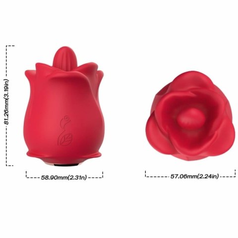 ARMONY Model Rose - stymulator ssący, 9 trybow, czerwony, wodoodporny