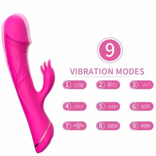 ARMONY Wibrator Krolik Silikonowy Fuksja 9 Trybow Wodoodporny USB