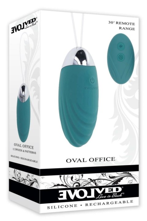 EVOLVED OVAL OFFICE bezprzewodowe jajko intymne, 12 trybow, silikon